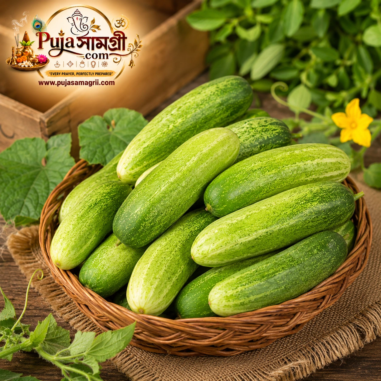 Fresh Cucumber (Khira) for Puja Online | Premium Puja Cucumber